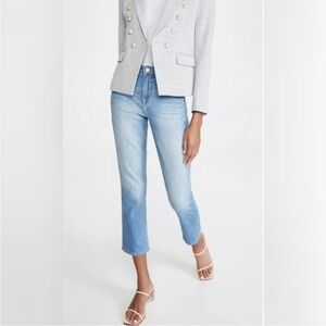 L’AGENCE Nadia High Rise Cropped Straight Rockford Blue Jeans Size 28